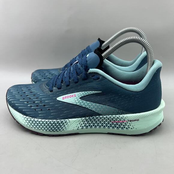 Brooks Hyperion Tempo Running Shoes Women Size 7 Blue Teal Comfort Low Sneakers - Picture 3 of 8